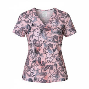 Easy Stretch Paisley Tie-Dye XS Scrub Top